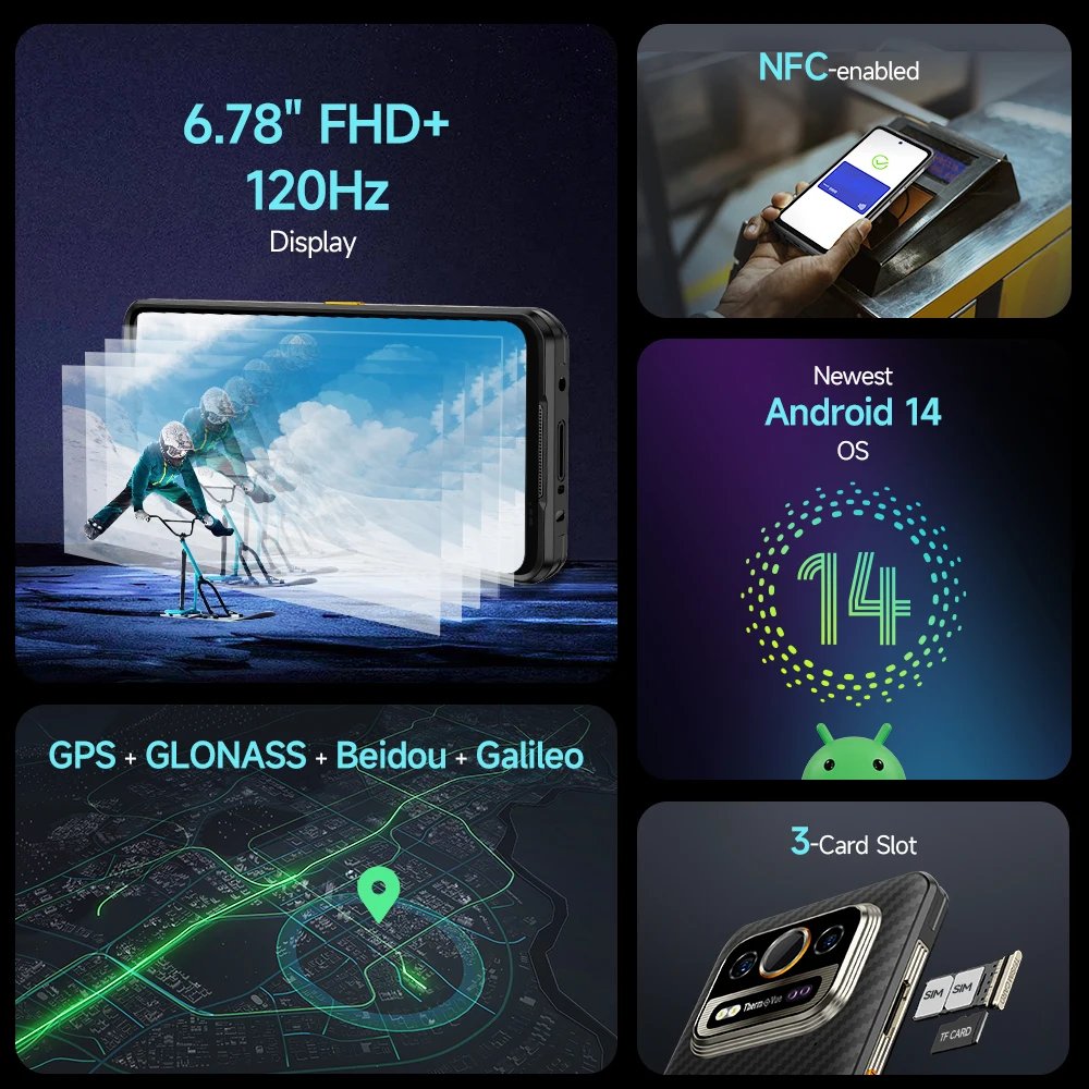 Ulefone Armor 25T Pro 5G mobile phones 3g&4g smartphone 6.78" smart phone 5g smartphone 12GB 256GB Thermal Imaging Rugged Phone